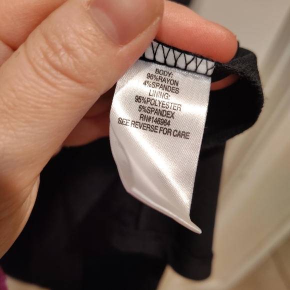 Signature By Robbie Bee Black Stretch Knit Sequin Top 1X Dress Event Evening - Picture 5 of 7